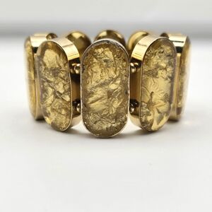 Gold Lucite Foil Bracelet